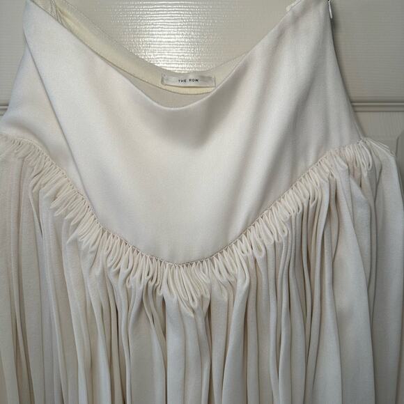 The Row Tina Skirt in Natural size US 2 Dramatic Accordion Style Pleating - Picture 12 of 15